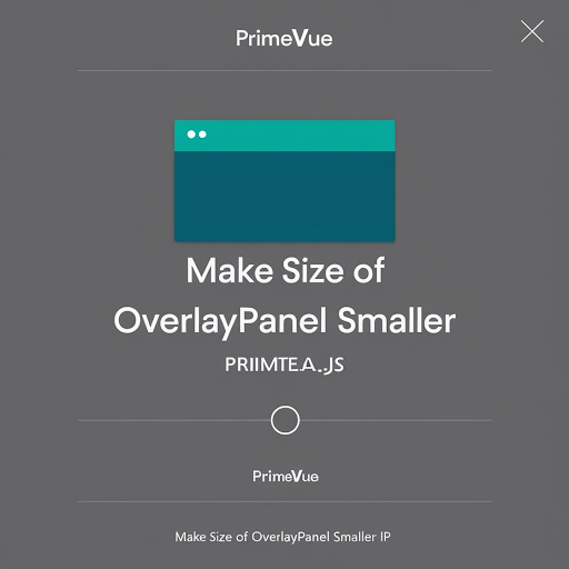 make size of overlaypanel smaller primevue