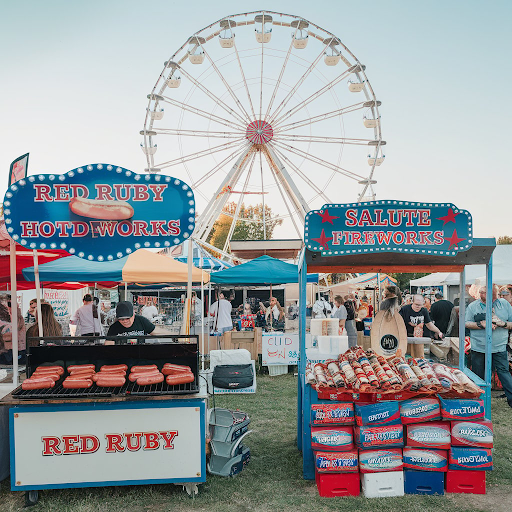 red ruby hotdogs salute firework