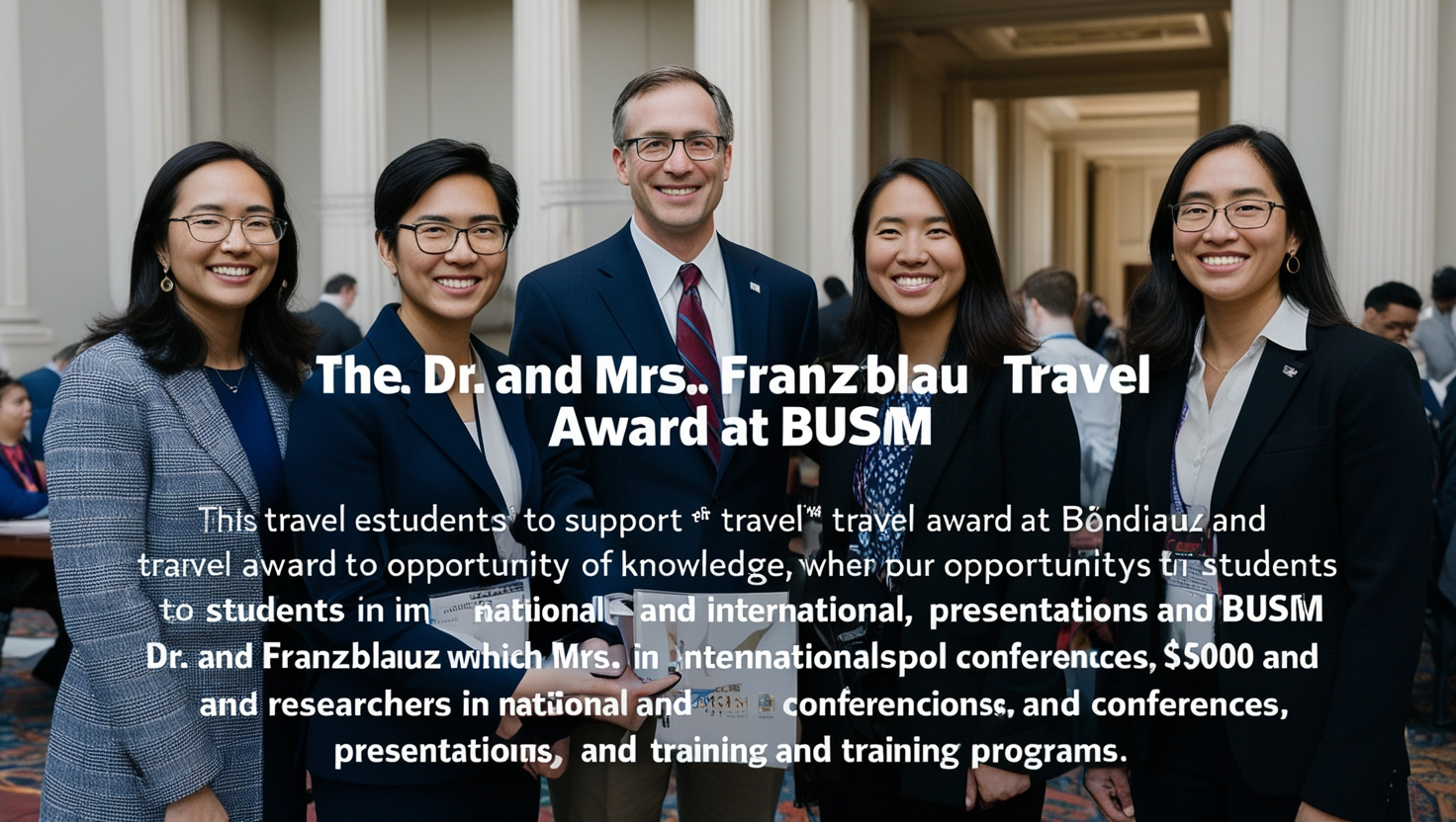 Dr. and Mrs. Franzblau Travel Award at BUSM