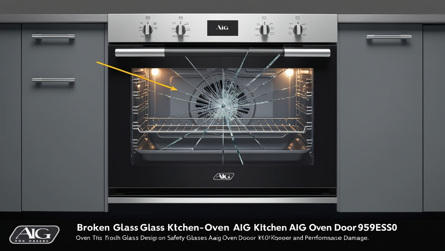 Broken Glass Kitchen AIG Oven Door KSDG950ESS0